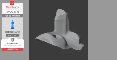 A 3D model of Berkhamsted Castle's simplified architectural structure for 3D printing.