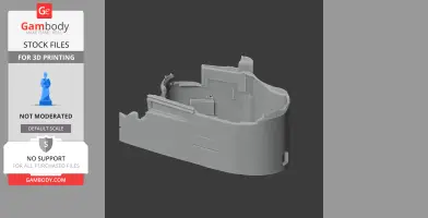 3D model of Berry Pomeroy Castle section for printing, showing walls and architectural details.