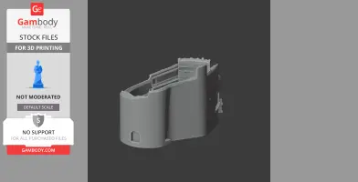 3D model of a castle wall section with battlements for 3D printing.