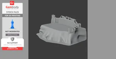 A 3D model of Berwick Castle architecture, featuring rough stone walls and battlements for printing.