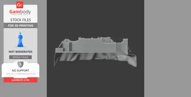 Gray 3D model of Berwick Castle walls for printing, featuring uneven surfaces and architectural details.