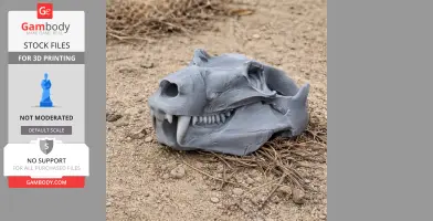Cynognathus Skull - Skull Replica STL