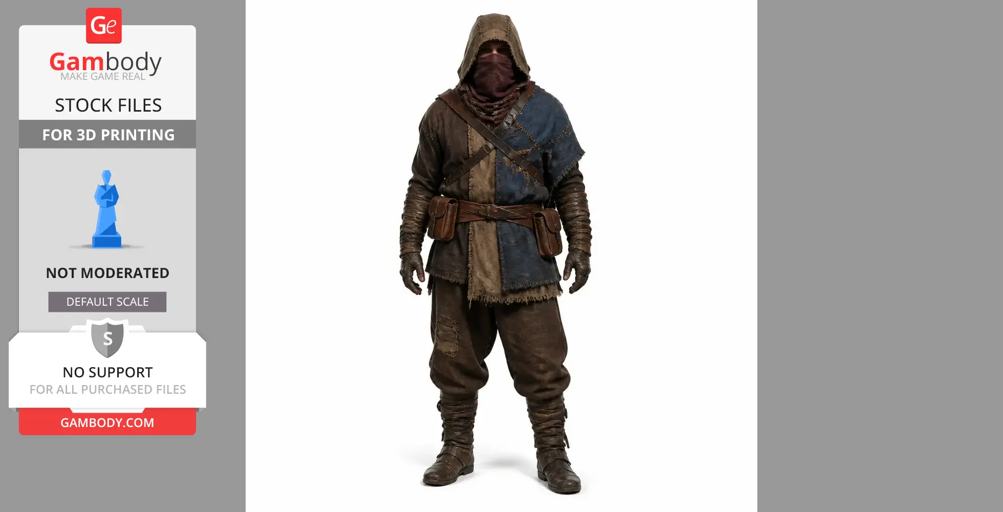 Bandit Camp Vendor - Rust Figurine - Character Figure STL