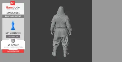 Bandit Camp Vendor - Rust Figurine - Character Figure STL