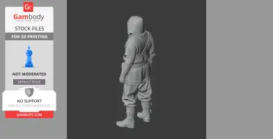 Bandit Camp Vendor - Rust Figurine - Character Figure STL