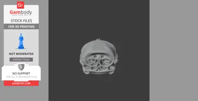 3D model of a Dall's porpoise skull on a dark background, viewed from the front.