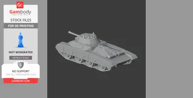 3D model of a Carro Armato Celere Sahariano tank, designed for 3D printing.