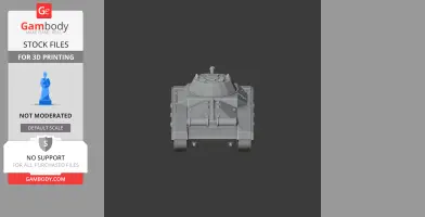 3D model of the Carro Armato Celere Sahariano tank, front view, for printing.