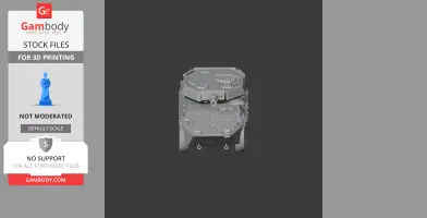 Front view of 3D printable Centauro tank destroyer model in gray.