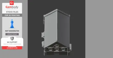 3D model of a chapel with three arched windows and a peaked roof, suitable for 3D printing.