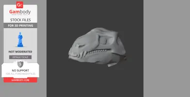 3D model of a Diadectes skull, showcasing detailed bone structure for printing.