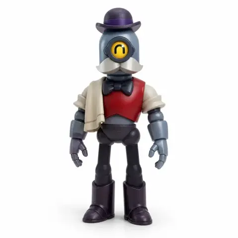 A robot with a top hat, monocle, and red vest, styled as a gentleman from the game Brawl Stars.