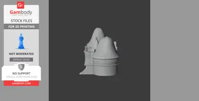 3D model of a castle with conical towers and intricate architectural details for printing.