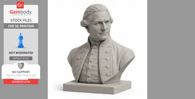 James Cook Bust - Historical Warrior STL