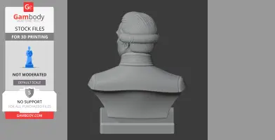 James Cook Bust - Historical Warrior STL