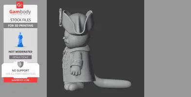Garfield Pirate Ring Figure - Mashup Figure STL