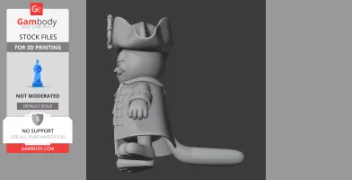 Garfield Pirate Ring Figure - Mashup Figure STL