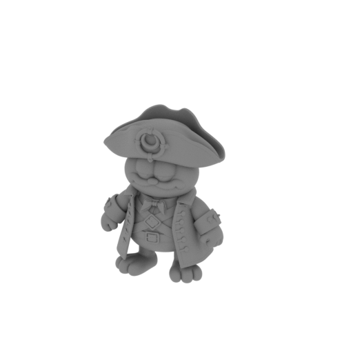 Garfield Pirate Ring Figure.stl