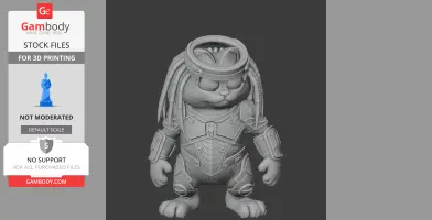 Garfield Predator Ring Figure - Mashup Figure STL