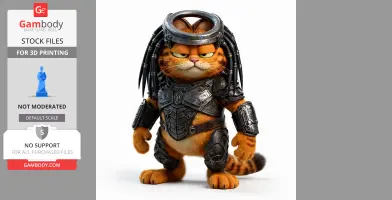 Garfield Predator Ring Figure - Mashup Figure STL