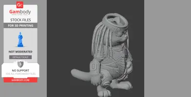 Garfield Predator Ring Figure - Mashup Figure STL