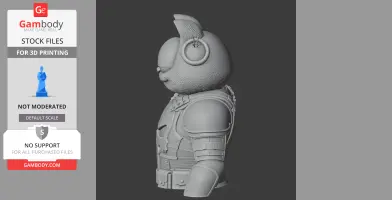 Garfield Punisher Ring Figure - Mashup Figure STL