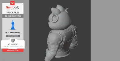 Garfield Punisher Ring Figure - Mashup Figure STL