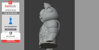 Garfield Punisher Ring Figure - Mashup Figure STL