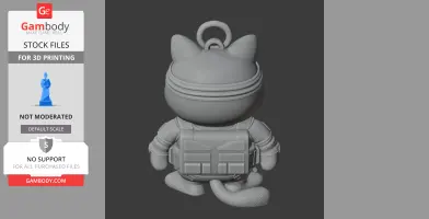 Garfield Rambo Ring Figure - Mashup Figure STL