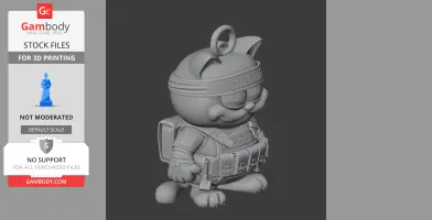 Garfield Rambo Ring Figure - Mashup Figure STL