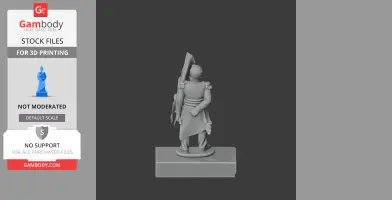 Napoleonic soldier 3D model from behind, holding a musket, wearing a uniform with epaulettes, on a base.