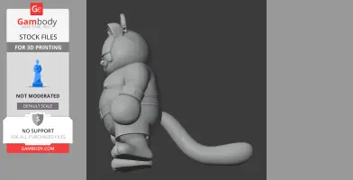 Garfield Rocky Balboa Ring Figure - Mashup Figure STL