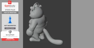 Garfield Rocky Balboa Ring Figure - Mashup Figure STL