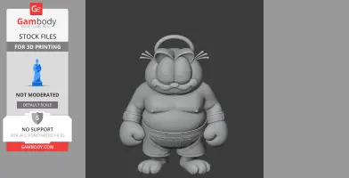 Garfield Rocky Balboa Ring Figure - Mashup Figure STL