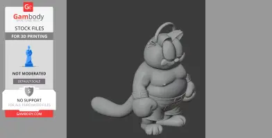 Garfield Rocky Balboa Ring Figure - Mashup Figure STL