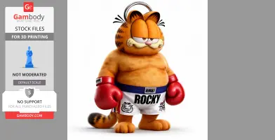 Garfield Rocky Balboa Ring Figure - Mashup Figure STL