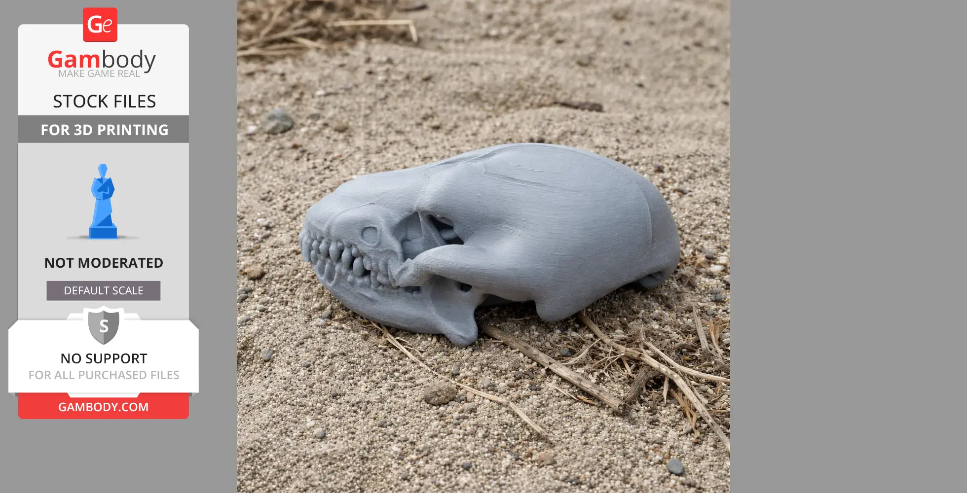 Desert Hedgehog Skull - Skull Replica STL