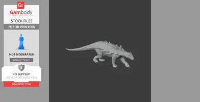 3D model of a spiked Polacanthus dinosaur, ready for 3D printing.