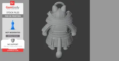Garfield Samurai Ring Figure - Mashup Figure STL