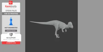 3D model of Prenocephale dinosaur, standing position, ideal for 3D printing.