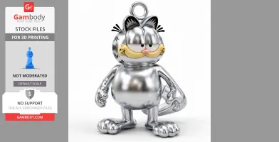 Garfield Silver Surfer Ring Figure - Mashup Figure STL