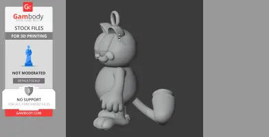 Garfield Silver Surfer Ring Figure - Mashup Figure STL