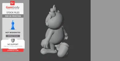 Garfield Silver Surfer Ring Figure - Mashup Figure STL