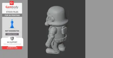 Garfield Stormtrooper Ring Figure - Mashup Figure STL