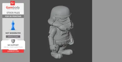 Garfield Stormtrooper Ring Figure - Mashup Figure STL