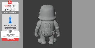 Garfield Stormtrooper Ring Figure - Mashup Figure STL