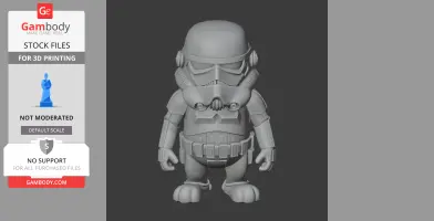 Garfield Stormtrooper Ring Figure - Mashup Figure STL