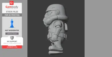 Garfield Stormtrooper Ring Figure - Mashup Figure STL