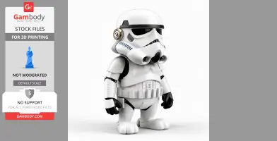 Garfield Stormtrooper Ring Figure - Mashup Figure STL