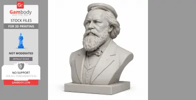 Johannes Brahms Bust - Historical Warrior STL